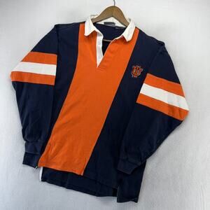 Vintage illinois University rugby Shirt men's Large Blue Orange The Game 90s